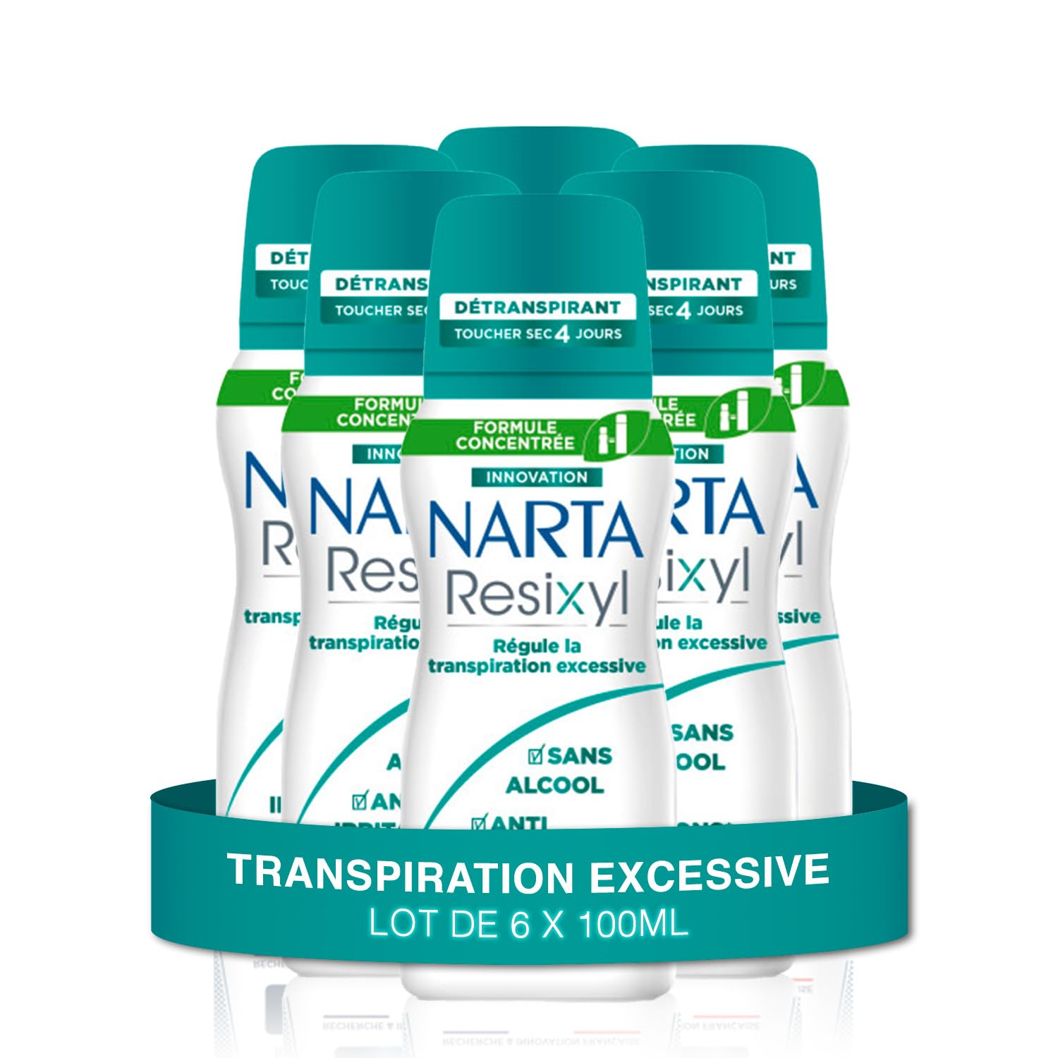 NARTA - Resixyl - Deodorante spray compresso da donna - Deodorante tattile secco 4 giorni - Sudorazione eccessiva - Anti-irritazioni* - 0% alcool** - Pelle sensibile - Anti traccia bianca - 100 ml -