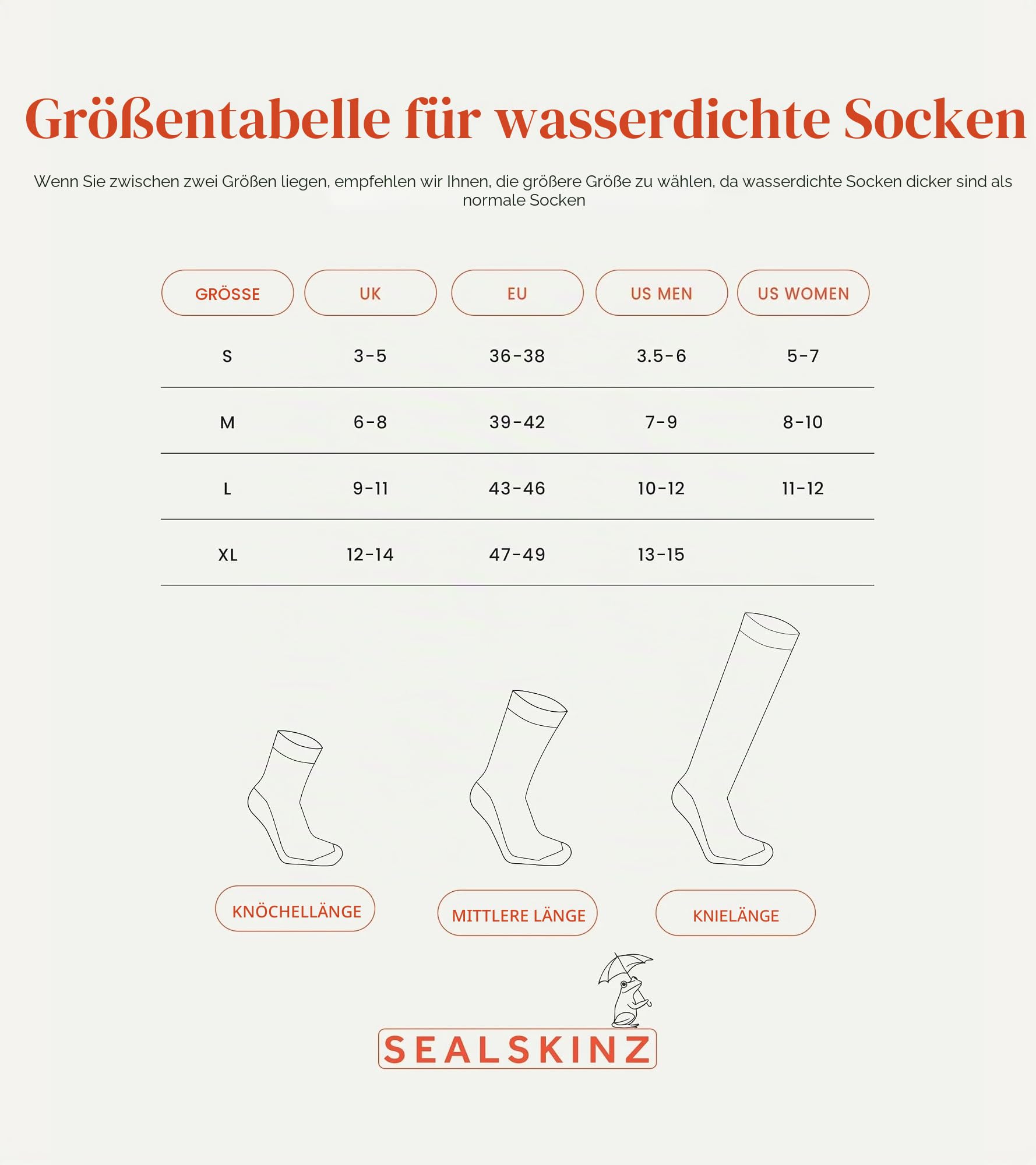 SealSkinz Unisex Waterproof Cold Weather Knee Length Sock Worstead Wasserdichte Kniestrümpfe für kaltes Wetter (1er Pack)