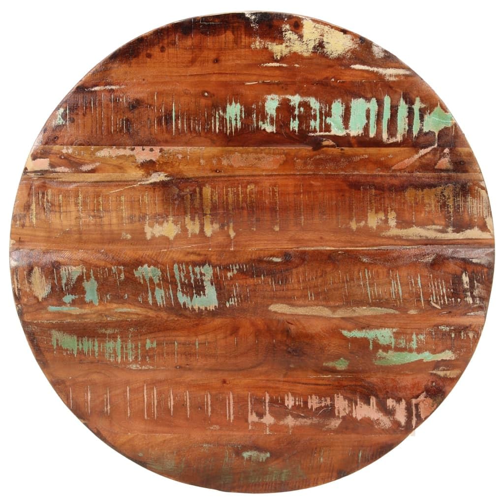 vidaXL Tischplatte, Holzplatte Platte für Tisch Esstisch Couchtisch, Ersatztischplatte Rund, Massivholzplatte, Ø 80x2,5cm Altholz Massiv