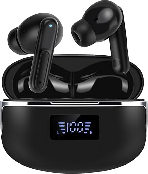 Real Time Language AI Translator Earbuds, Seamless 144 Language Translation with App Support for iOS and Android, Bluetooth 5.3 Connectivity - Audio Translator Black