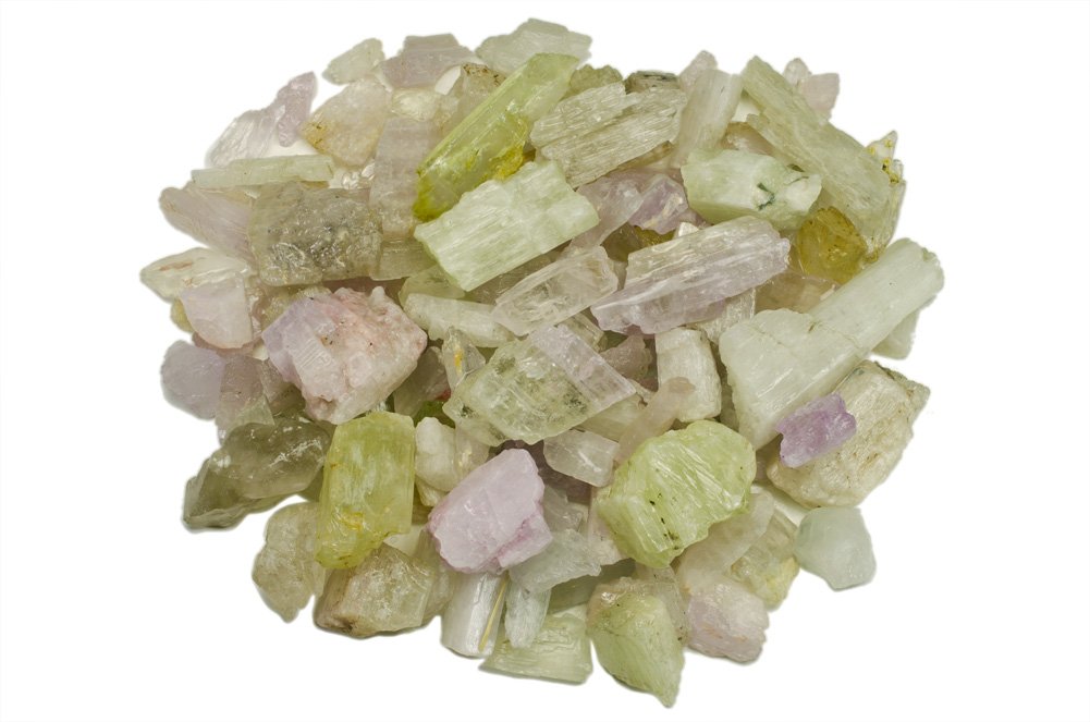 Hypnotic Gems Materials: 18 lbs Rough Bulk Kunzite and Hiddenite Stones from Pakistan - Raw Natural Crystals for Cabbing, Tumbling, Lapidary, Polishing, Wire Wrapping, Wicca & Reiki Crystal Healing