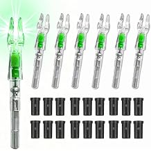 Lighted Arrow Nocks 6 Pack LED Archery Nocks with H,S,GT Bushings