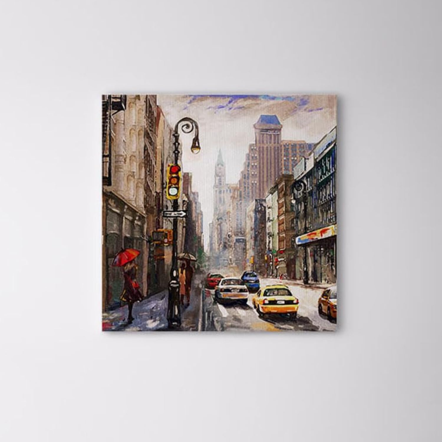 bpa City Streets Painting Canvas Wall Art Painting Wallart Canvas - 80 X 80 Cm bpa-N-00203-80 - Multicolour