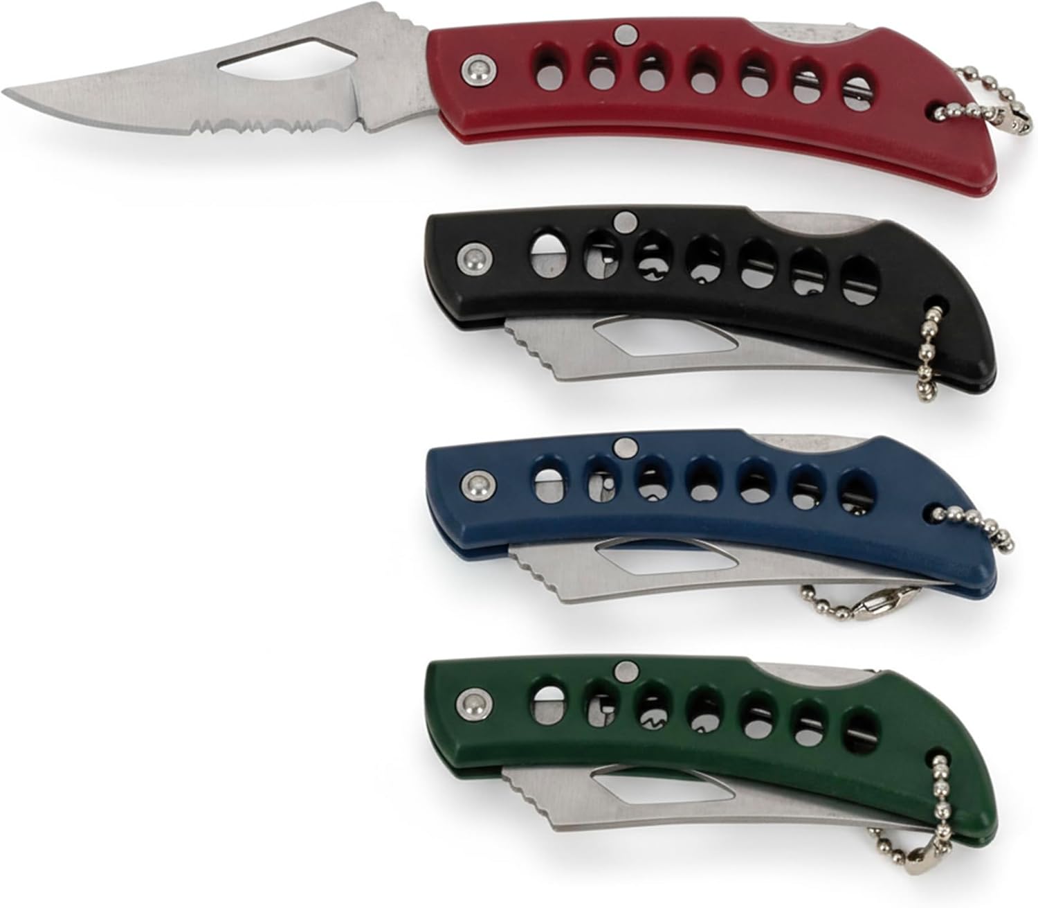 SZCO 36-Piece Rite Edge Eagle Eye Keychain Knife Jar – 3" Folding Pocket Knife with Assorted Color Handles – Mini Pocket Knives, Small Pocket Knife for Women & Men, EDC Knife for Camping, Hunting & Outdoor Use