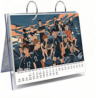 ハイキュー カレンダー 2026年 日向翔陽 影山飛雄 孤爪研磨 及川徹 写真集 置物 自宅用 スケジュール オーナメント 装飾 オフィス用品 プレゼント 新年 お正月クリスマス 人気 萌えグッズ 非公式 [並行輸入品]