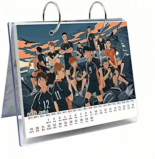ハイキュー カレンダー 2026年 日向翔陽 影山飛雄 孤爪研磨 及川徹 写真集 置物 自宅用 スケジュール オーナメント 装飾 オフィス用品 プレゼント 新年 お正月クリスマス 人気 萌えグッズ 非公式 [並行輸入品]