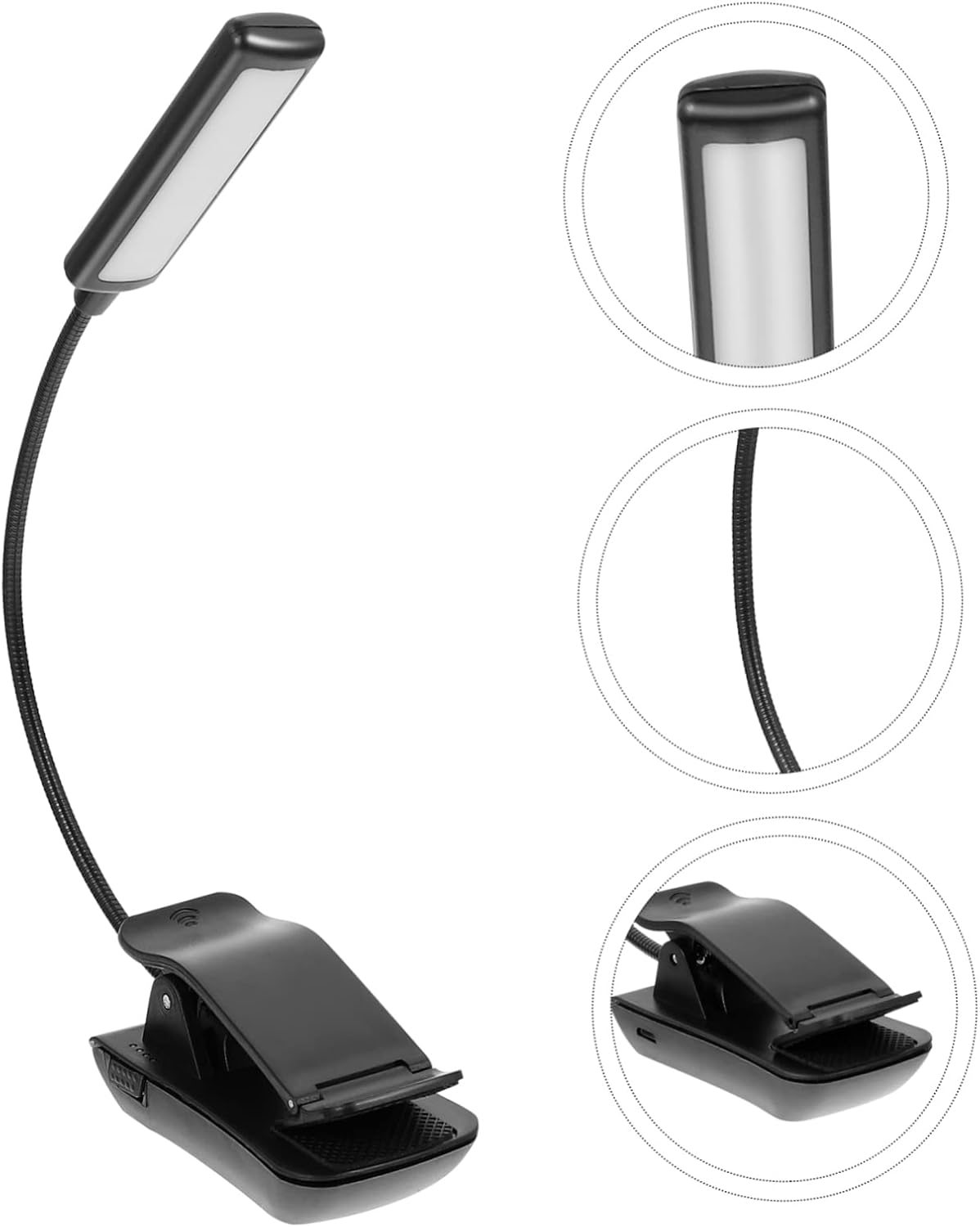 2Sets LED Reading Lamps with Clip Bedside Music Score Light Table Lamp for Reading Hobbies and Camping Eye Caring Level Brightness
