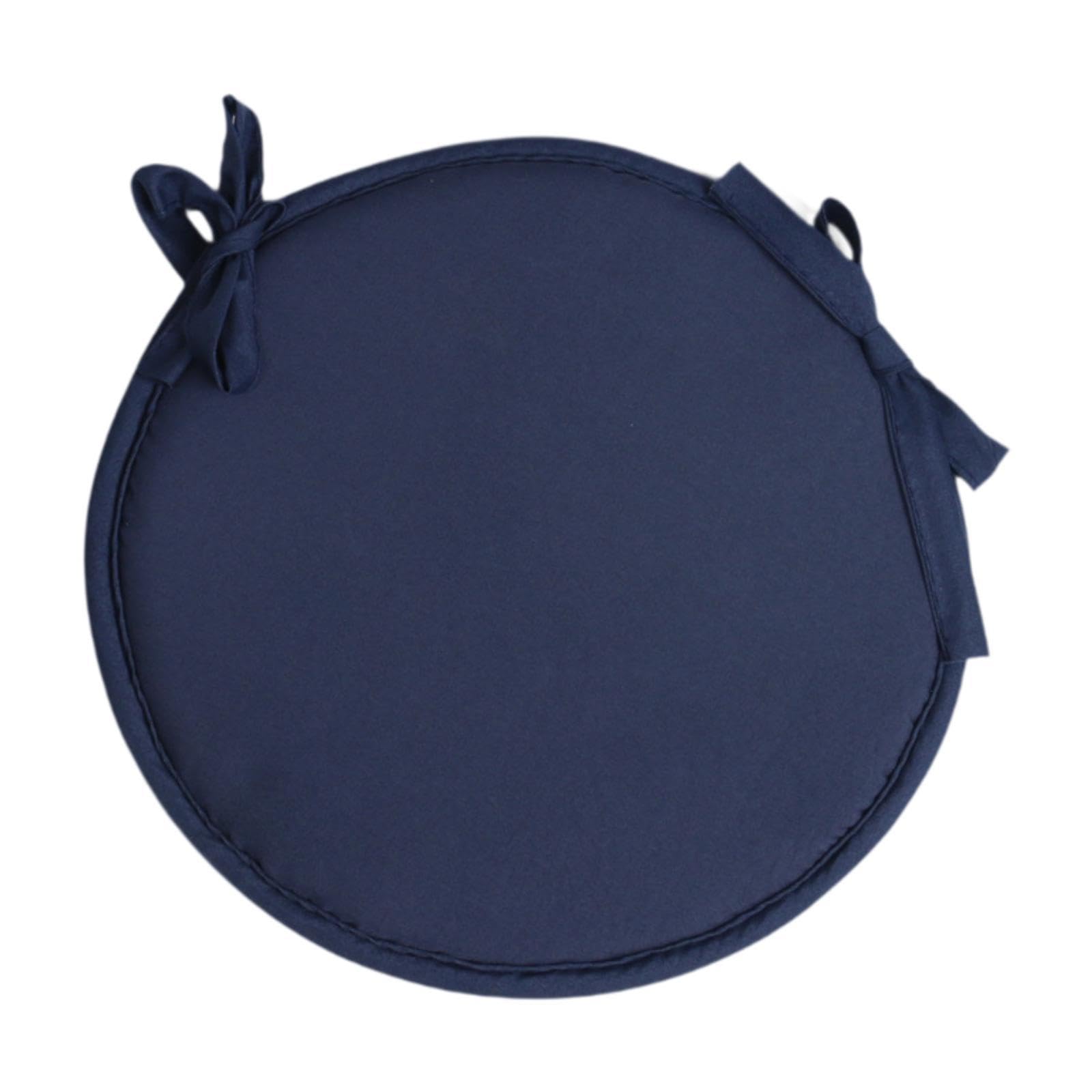 Round Chair Cushion Soft Simple Comfortable Meditation Cushion Stool Cushion Navy 30cm-image-29