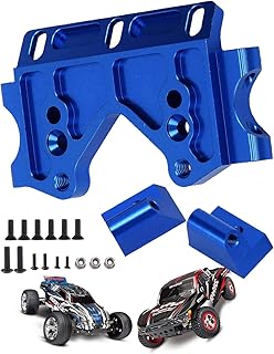 Aluminum Front Bulkhead for 1/10 Traxxas Slash VXL 2WD/Rustler VXL 2WD/Stampede VXL 2WD/Bandit VXL 2WD,ARRCar RC Upgrade Parts Hops Up,Replace #2530 2530A,Blue
