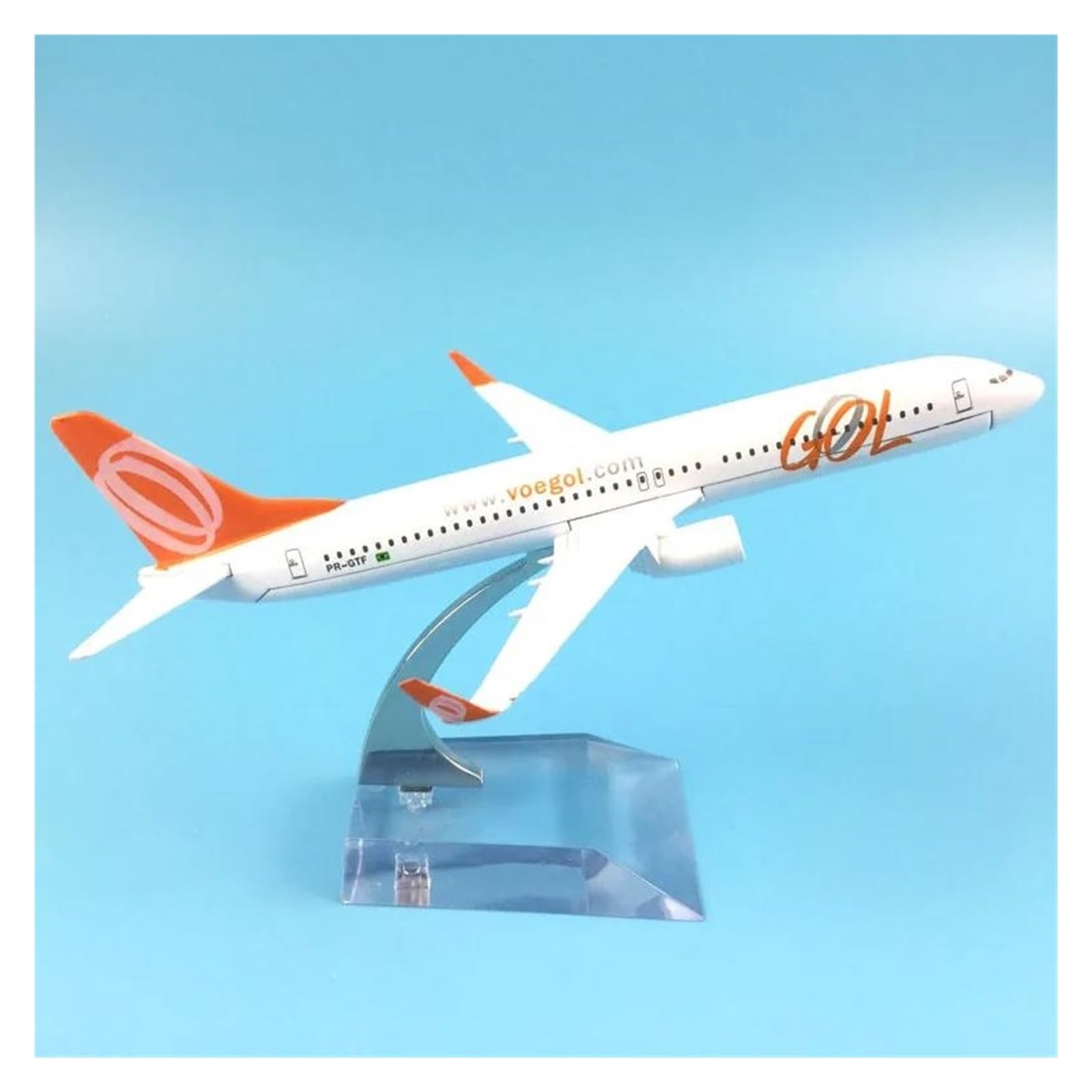 Avión a Escala de 16cm, 1/400 para Brasil Air Boeing 737-800, Modelo de avión de Las vías aéreas, Modelo de avión de Metal Fundido a presión, Adecuado para exhibición