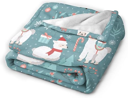 Miniatura 2 de Manta navideña con bonito diseño de alpaca, suave, ligera, acogedora, de franela de alta calidad, cálida para dormitorio, sala de estar, sofá, todas
