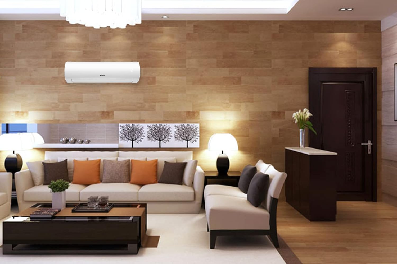 Gree Sapphire Indoor Unit installed in a living room