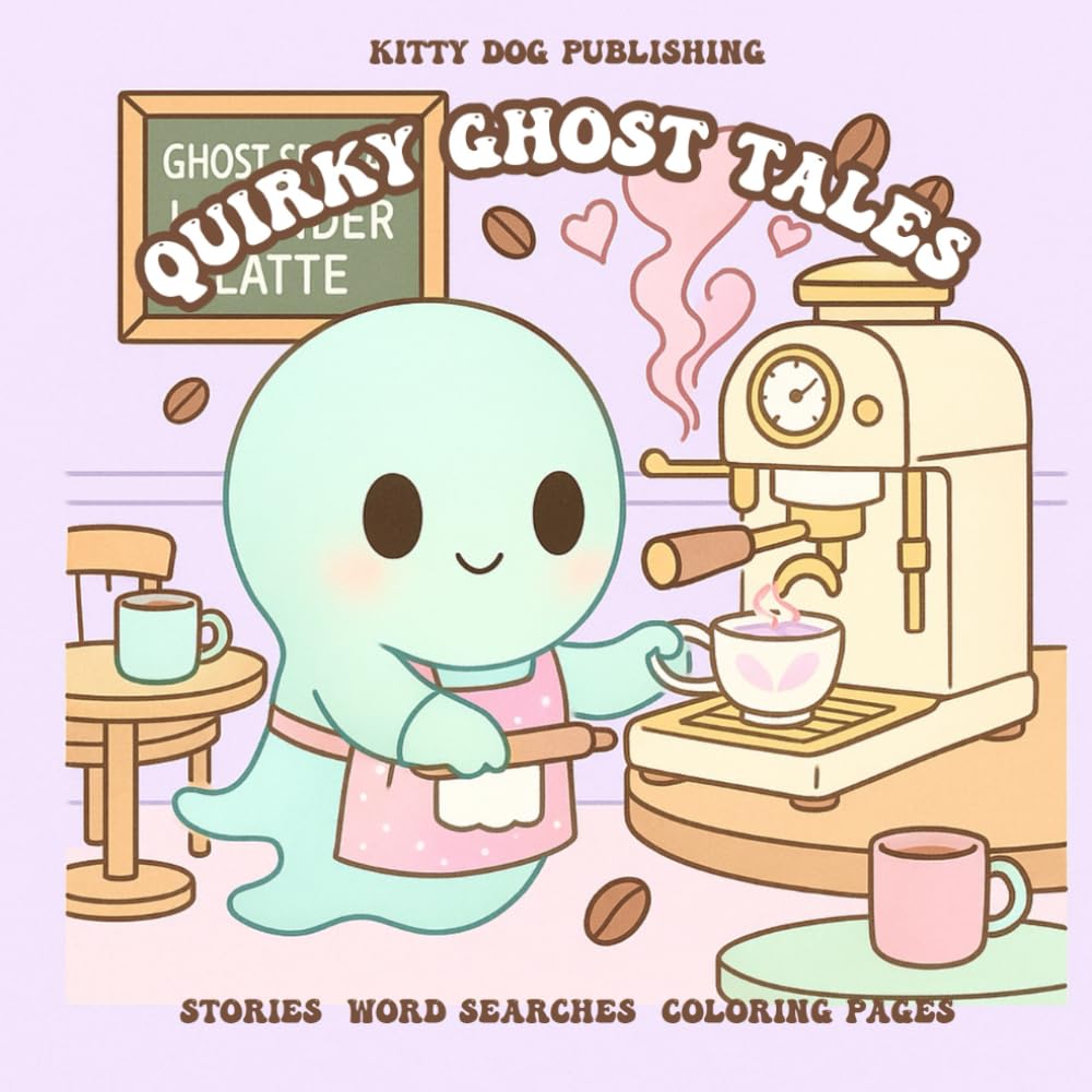 Quirky Ghost Tales: Adult Word Search Puzzles and Coloring Pages
