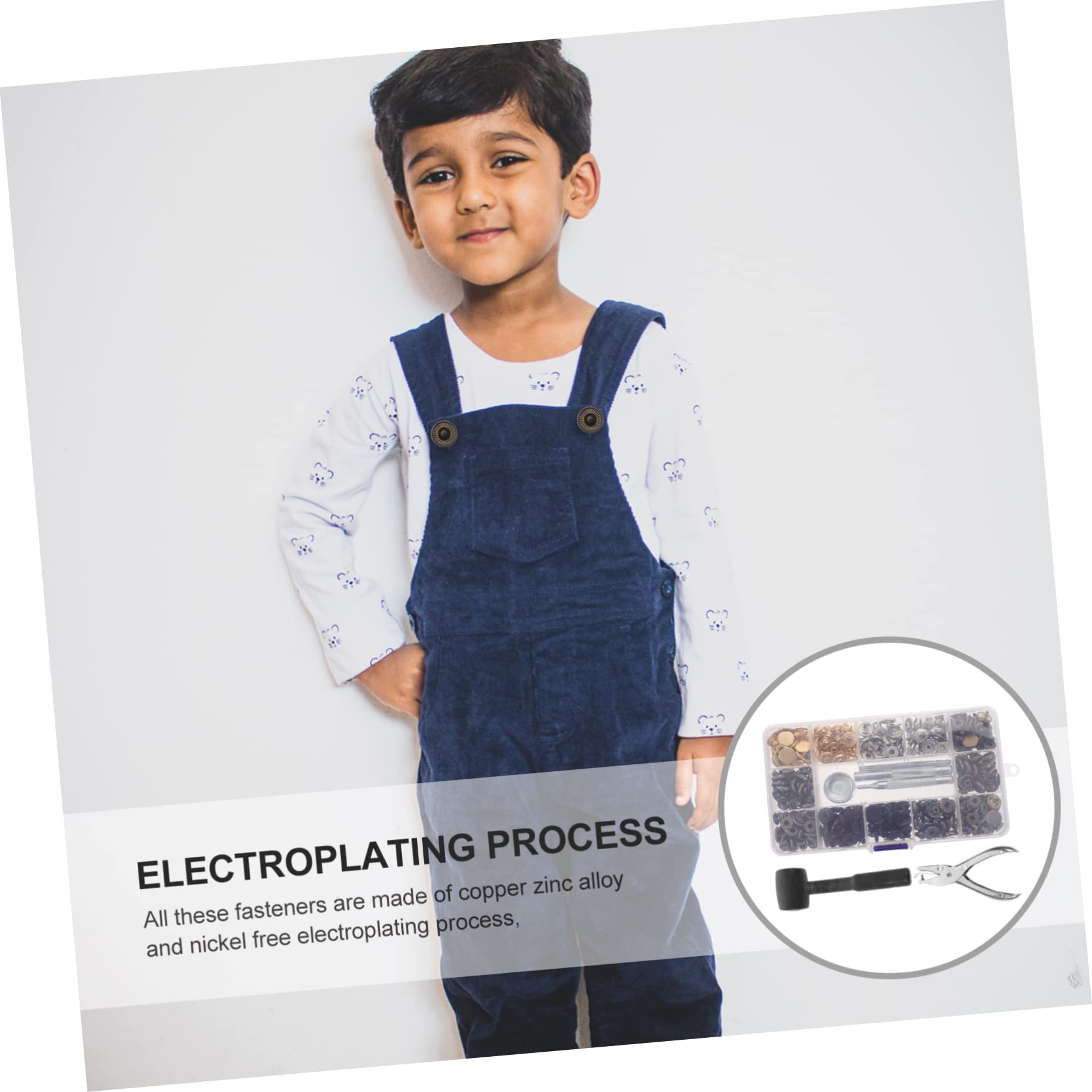 DOITOOL Bottoni Automatici in Metallo Per Pelle Kit Fai Da Te Strumenti Per Bottoni Automatici Per Vestiti e Abbigliamento