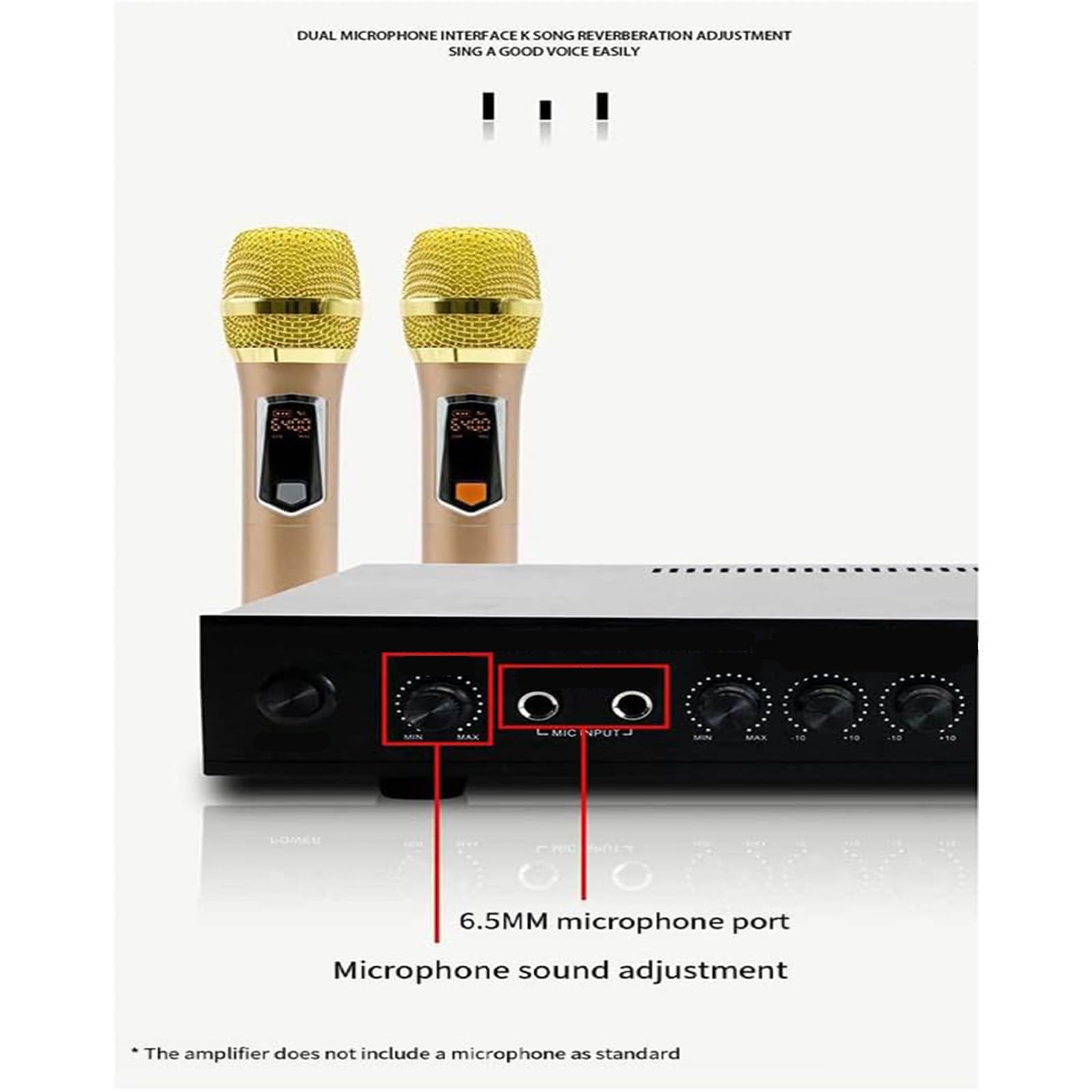 Amplificatore Hifi a 5.1 Canali con Bluetooth 5.1, 200 W +200 W Sd Mp3, Ingressi Microfono, Coassiale Ottico, Amplificatore Audio Domestico, Subwoofer per Home Theater Alta Potenza