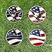 GOLTERS Golf Ball Markers Assorted Patterns Value Pack of 12 Golf Gifts, Golf Cap Clips and Divot Repair Tools Parter Accessories Sets for Men Women Golfer (American Flag Eagle)