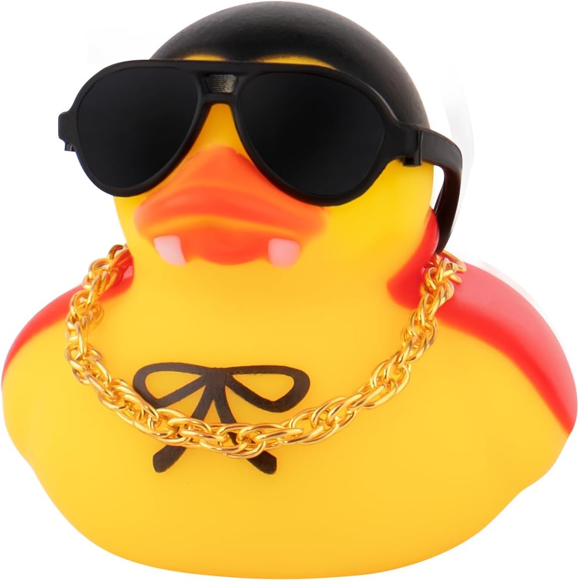 wonuu Car Dashboard Rubber Ducks for Halloween, Decorations Duck for Office Desk Ornament Accessories with Glasses Necklace, for Halloween Party Gifts (Vampire)