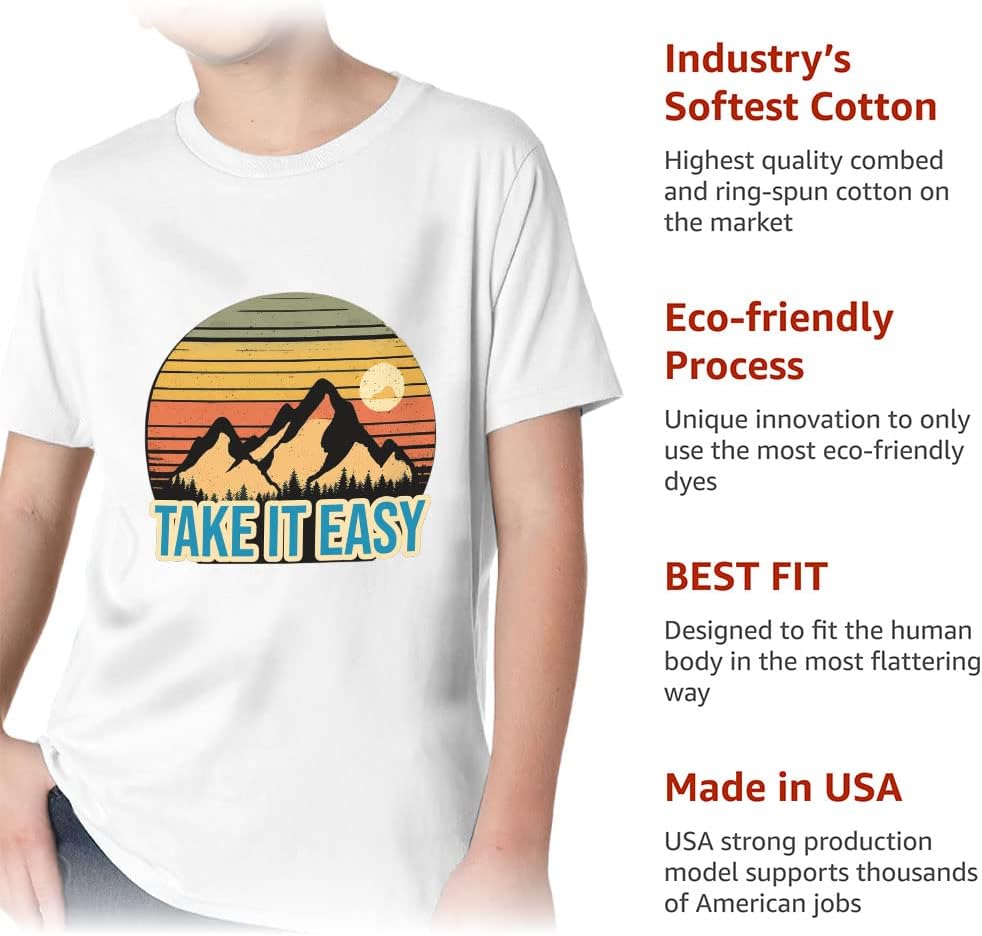 Take It Easy Kids' Classic Fit T-Shirt - Mountain T-Shirt - Sunset Classic Fit Tee