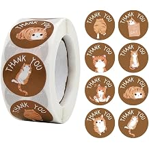 500 Pcs/Roll Classic for Wrap Sticker Packaging Label Sticker Business Supplies for Ideal for Online Boutiques Gift Thank You Cards Bulk with Envelopes and Stickers Shower Wedding Small