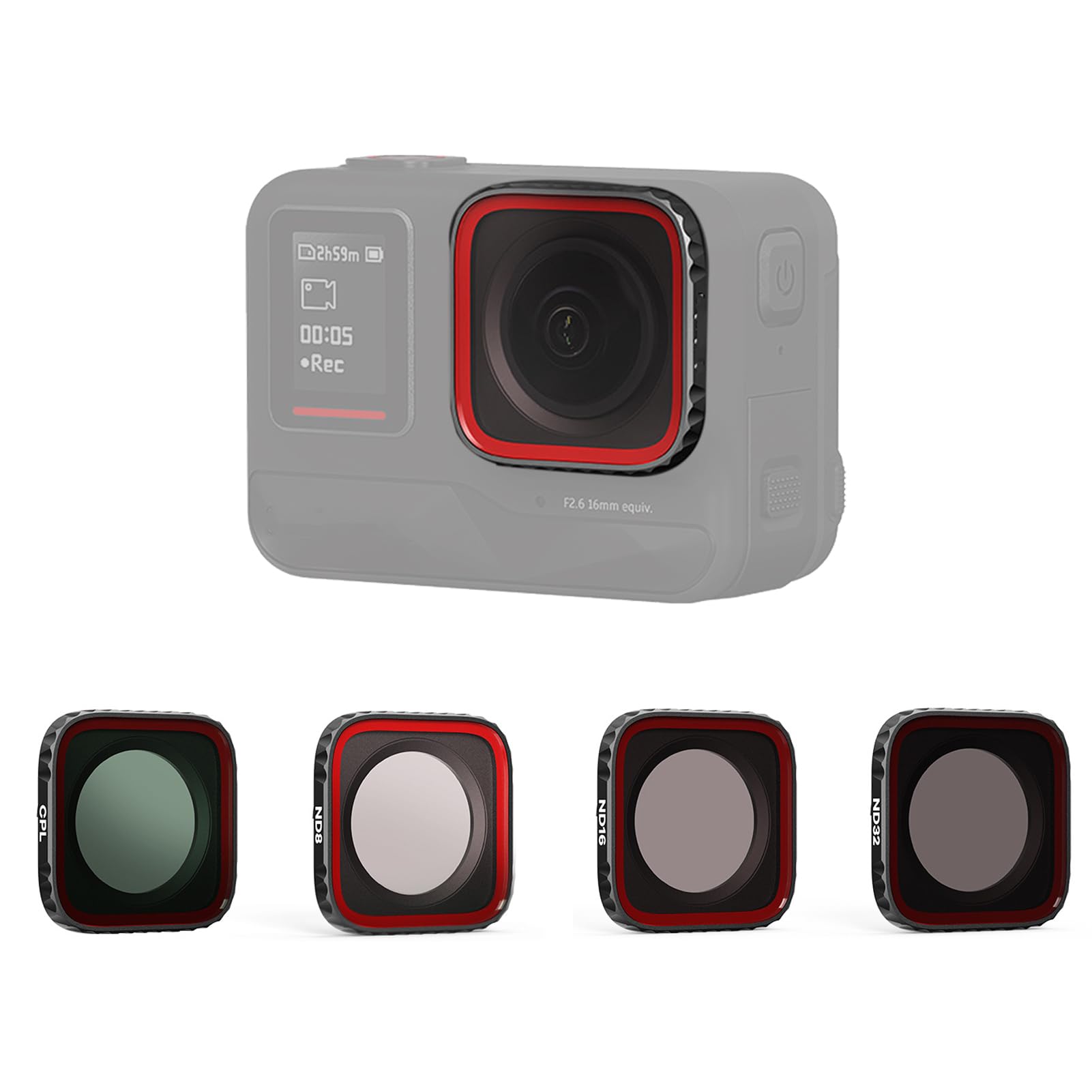 ND & CPL Filter Set Compatible for Insta360 Ace Pro Camera Lens Filter Protector Circular Polarizing Filter ND8 ND16 ND32 Neutral Density Lens Filter Kit Action Camera Accessories