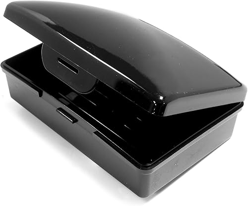 Miniatura 3 de Caja de jabón - Negro - 1 Ct - Hecho en los Estados Unidos - Caja de jabón con tapa con bisagras y pestillo seguro