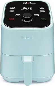 Instant Pot Vortex 2QT Mini Air Fryer,Small Air fryer that Crisps,Reheats, Bakes,Roasts for Quick Easy Meals,Includes over 100 In-App Recipes, is Dishwasher-Safe, from the Makers of Instant Pot, Aqua