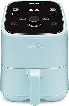 Instant Pot Vortex 2QT Mini Air Fryer,Small Air fryer that Crisps,Reheats, Bakes,Roasts for Quick Easy Meals,Includes over 100 In-App Recipes, is Dishwasher-Safe, from the Makers of Instant Pot, Aqua