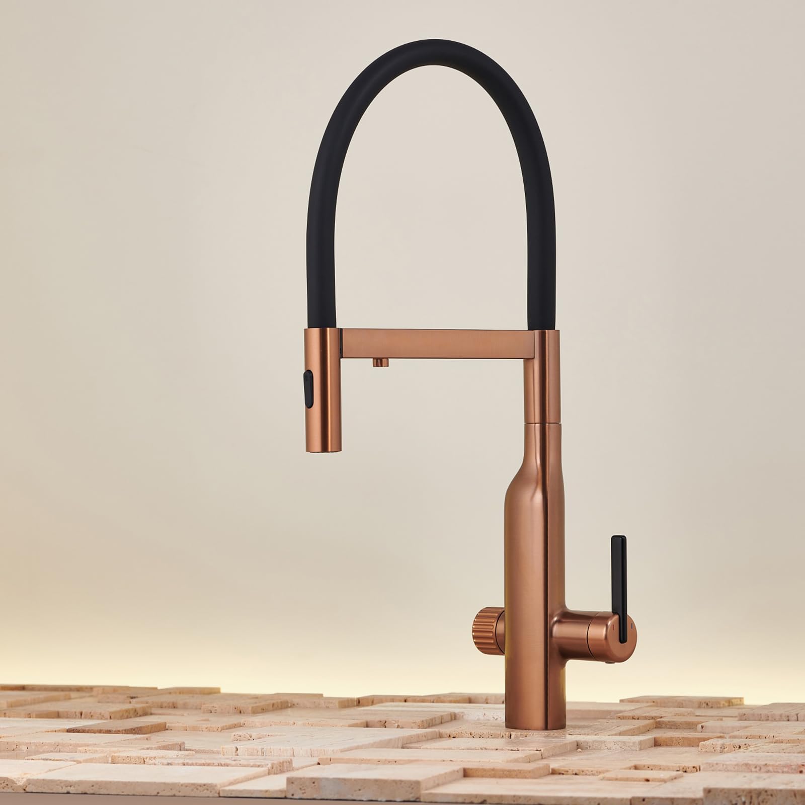ZYCHSJXA Kitchen Tap Mixer 3 Way Flexible Brass 2 Outlets