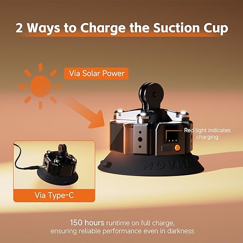 Miniatura 3 de MOVMAX - Ventosa electrónica solar de 4.5 pulgadas, compatible con brazo de cuchilla y brazo de afeitar para cámara de bolsillo 3cámara de