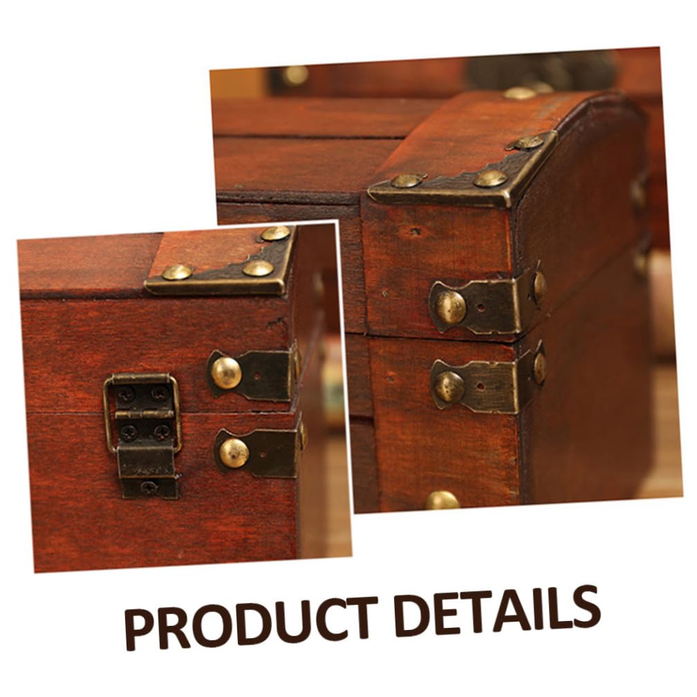 Antike Holzkiste mit Vintage Design Dekorative Aufbewahrungskiste für Schmuck und Fotografie als Stilvolles Requisit