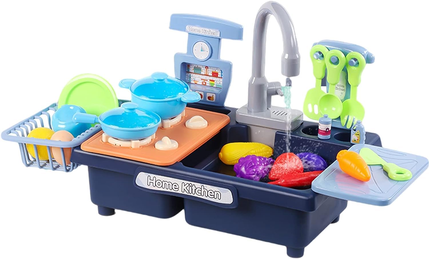 BeFunky Washbasin Toy, Electric Kitchen Play Sink with Water Circuit, Dishwasher, Toys with Simulated Tap and Included Kitchen Accessories for Children (Upgrade Version) Blue (B0D22MNJ22) Amazon Price History, Amazon Price Tracker
