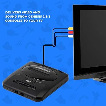 Old Skool Sega Genesis 2, 3, Nomad, or 32x Standard AV Cable (Bulk Packaging)