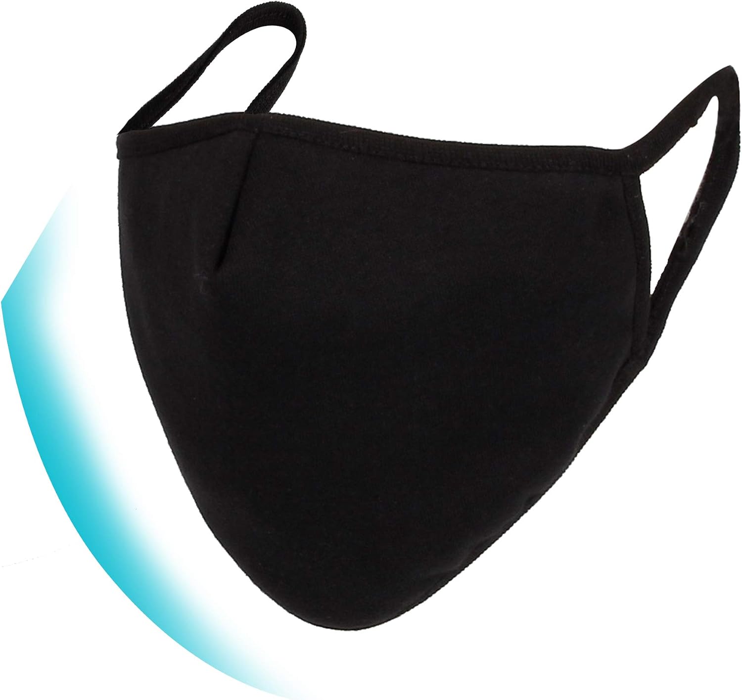 WITHMOONS 4PCS Face Mask Cotton Reusable Washable Multiple Layers Masks Cover Shield with Nose Wire EU0306