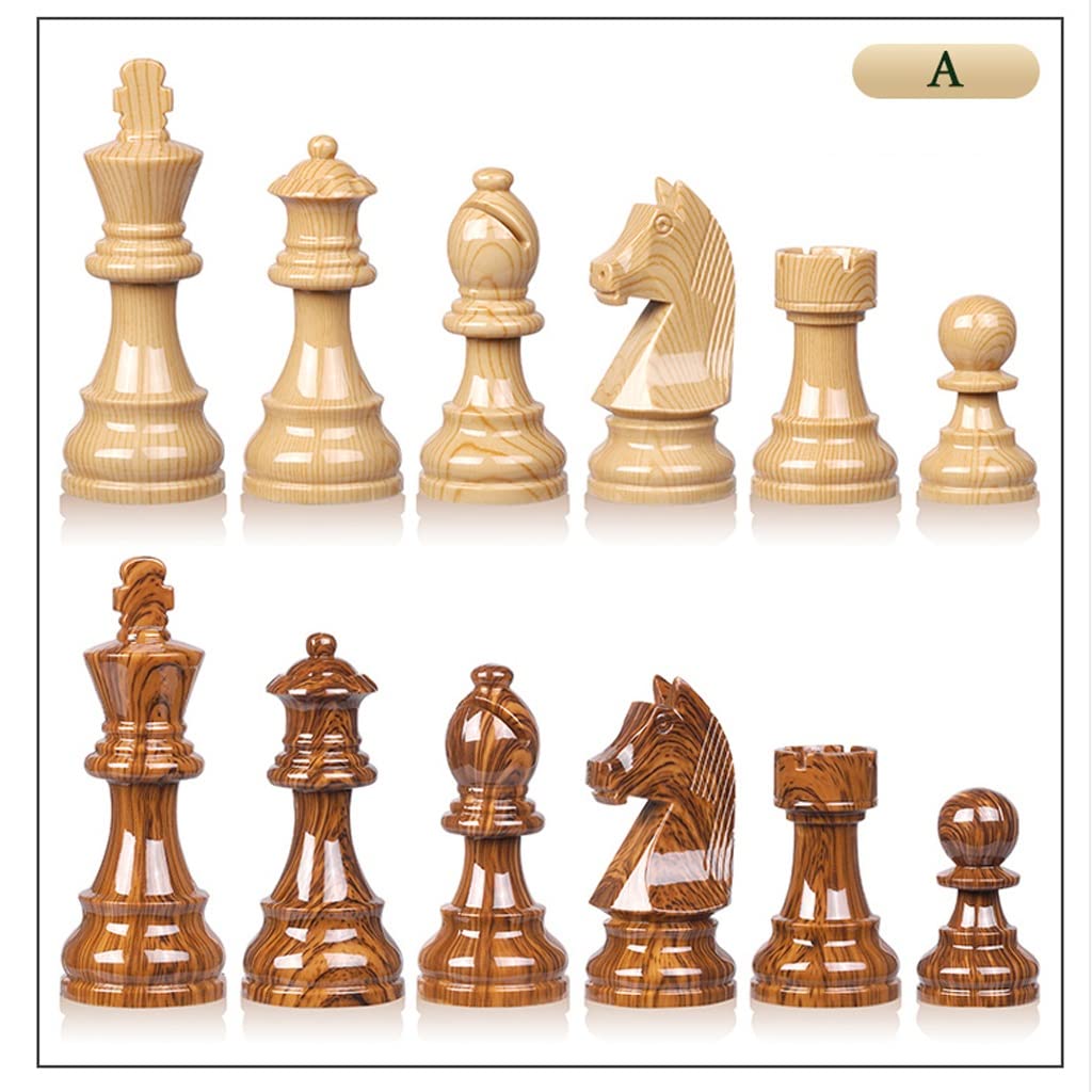 ZAW Schach Rosenholzschach 15Imch Magnetische Schublade Aufbewahrungsbox Tragbare Schachfiguren Erwachsene Schachbrett Spiel Sets Geschenk 2 Extra Queens Chess (Color : A+Chess Board)