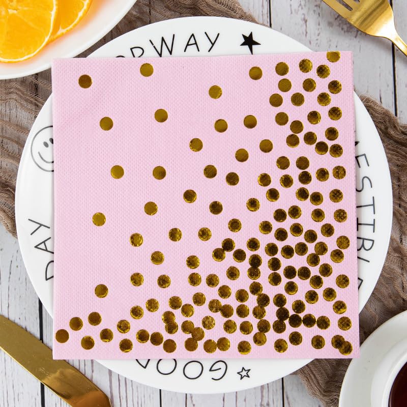 Tovaglioli di Carta Pink Golden Graffiti Tovaglioli Decorati Per Decoupage Bar Compleanno Carta Igienica Tovagliolo Decorazione Da Tavola Usa e getta Per Matrimoni Feste 30 Packs(33x33cm)