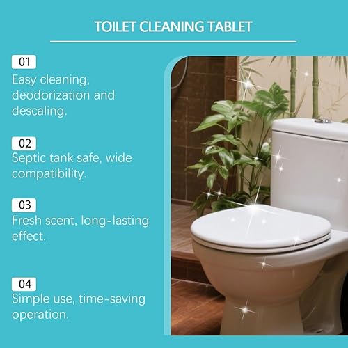 Miniatura 6 de Automatic Toilet Bowl Cleaner Tablets-12 Tablets Blue Toilet Tank Cleaner Tablets for Toiletbowl Freshener & Toiletdeodorizer,Smell Eliminator Heavy