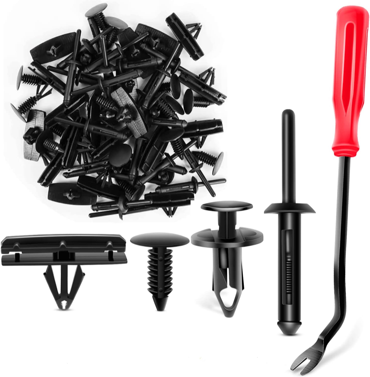 GOOACC 121PCS Fender Flare & Rocker Moulding Clip Assortment 6506007-AA