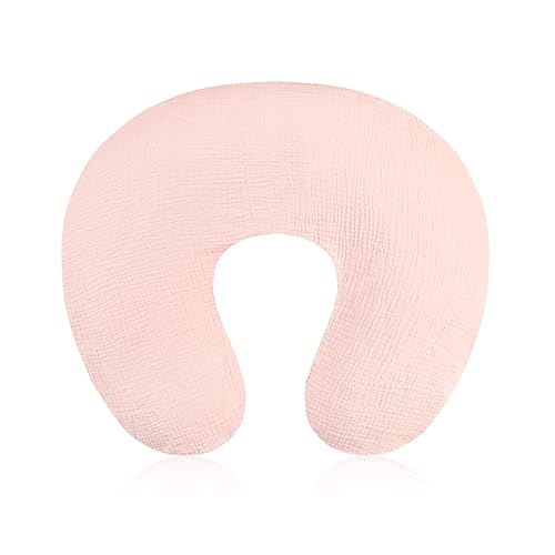 Funda de almohada de lactancia para bebé, funda de almohada extraíble para lactancia materna, funda de almohada de lactancia de muselina para niños