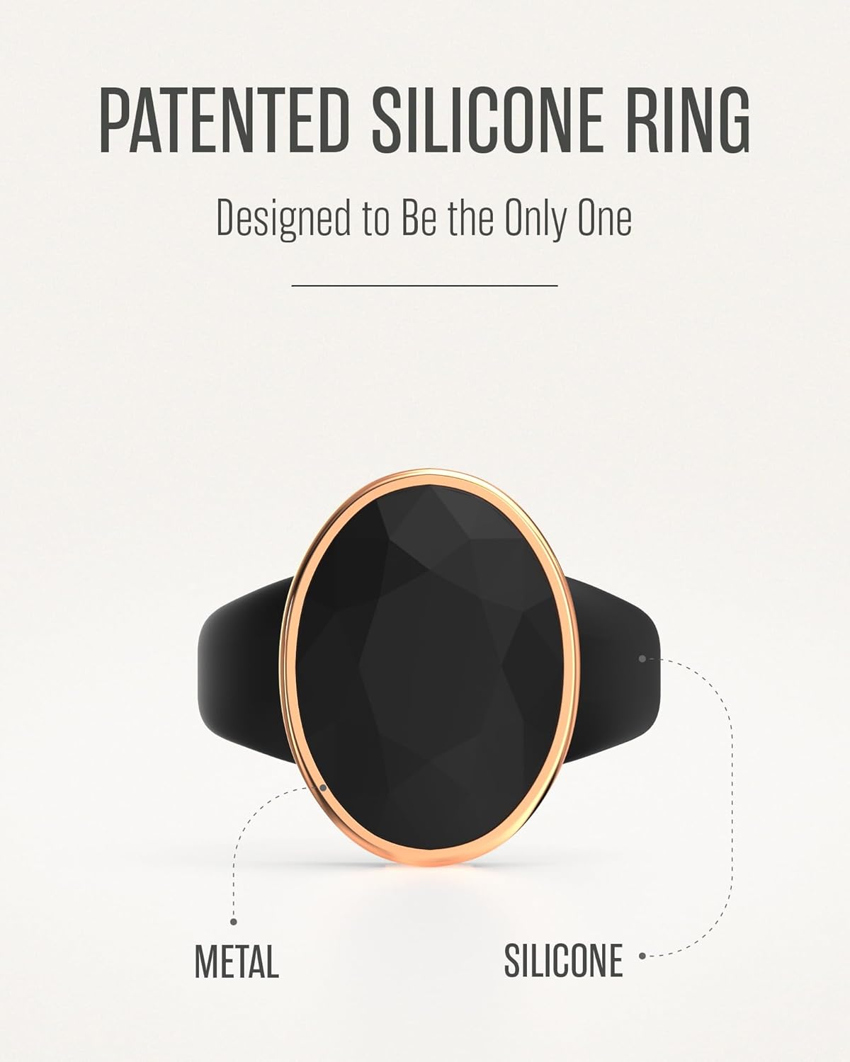Rinfit Silicone Wedding Bands for Women - Women's Silicone Rings - Rubber Wedding Band - Oversized Oval - Patent Pending Design - Image 5
