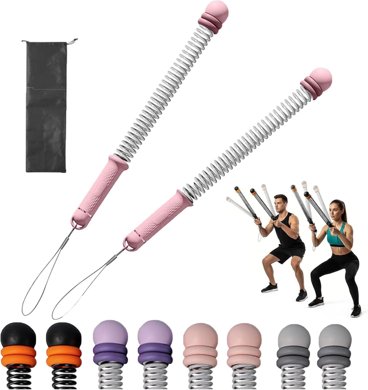 Verstellbare Seillose Kampfseile, schnurlose gewichtete Fitness-Seile für Heim-Fitnessstudio & Ganzkörpertraining, tragbarer leiser HIIT-Trainer mit verstellbaren Gewichten, 1,4 kg pro Paar, für