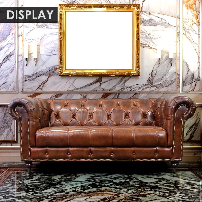 Amazon｜ソファ 2人掛け 総革張り 本革 チェスターフィールド 英国風