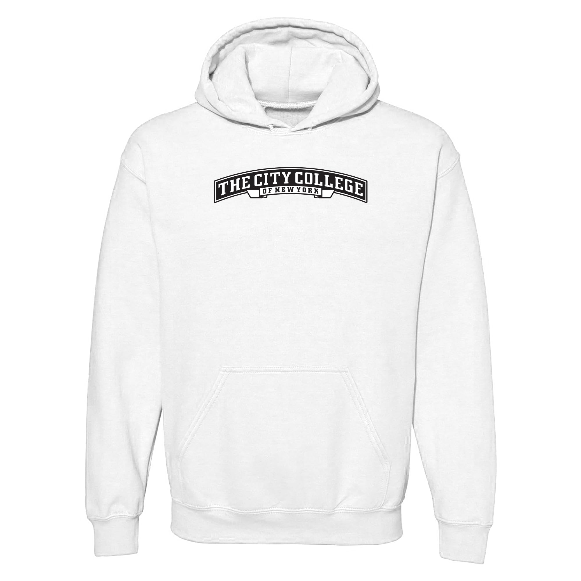 UGP Campus Apparel NCAA Officially licensed College - University Team Color Arch Logo Hoodie, City College of New York Beavers White, XXL โ image 1