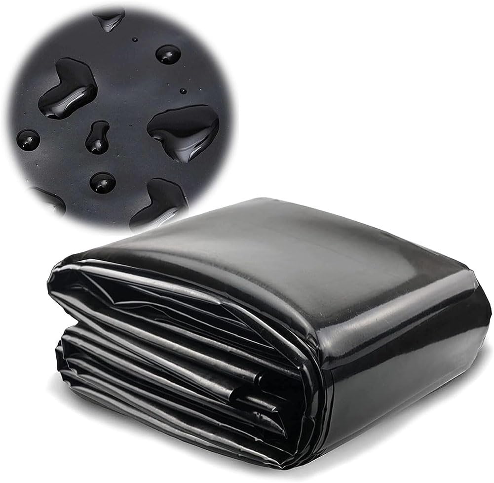 Impermeable Pond Liner, KOI/Fish Pond Liners for Outdoor Pond, 2X4m 3X5m 4X7m 8X9m HDPE Pond Lining for Duck, Turtle, Garden Water Landscape,3 * 3m