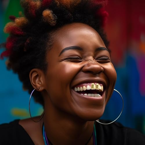 Miniatura 5 de 3 piezas chapadas en oro de 18 quilates con acabado dorado Grillz de dientes individuales corona de tapa de dientes, parrillas de boca Hip Hop con