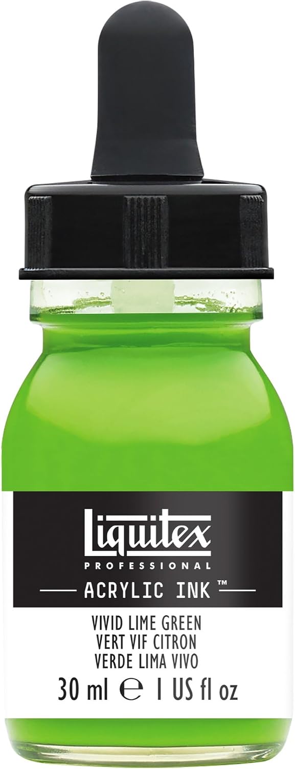 Liquitex Professional Acrylic Ink, 1-oz (30ml) Jar, Vivid Lime Green