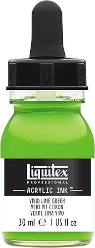 Vista 32 de Liquitex - Pintura acrílica profesional INK! Jarro de 1 onza, color blanco de titanio Umber crudo transparente