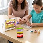 Eraser Lab DIY Clay Kit - Make Your Own Cute Mini Erasers - Fun Food-Themed Arts & Crafts for Kids 6-8 - Great for 10 Year Old Girl Gift Ideas & 6 Year Old Boy Gifts