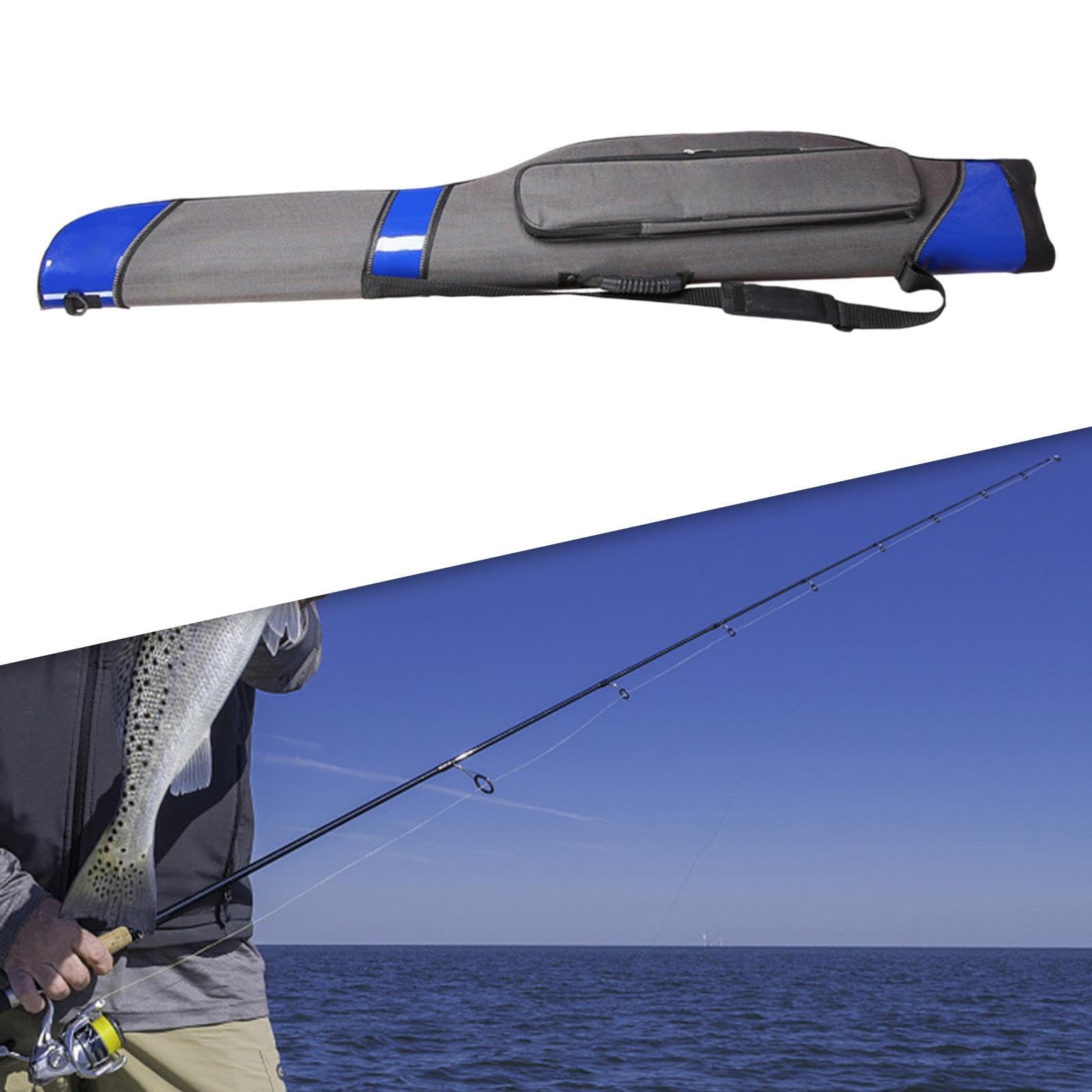 Angeltasche mit verstellbarem Gurt, wasserdichte Aufbewahrungstasche für Angelruten, Angelschnur, Werkzeug, Zubehör und Köder – ideal für