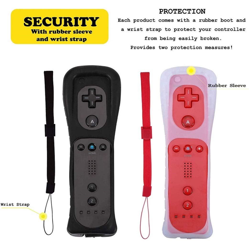 ZeroStory - Mando inalámbrico y mando Nunchuck con funda protectora de silicona y correa para la muñeca