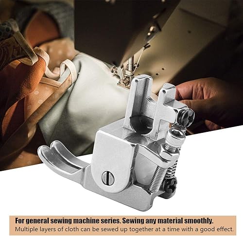 Miniatura 2 de Prensatelas de rodillo, máquina de coser ajustable, pie de presión de dobladillo enrollado, kit de pie ancho para coser prensatelas para tela gruesa